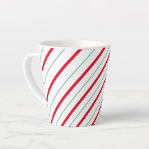 Candy Cane Holiday Latte Mug