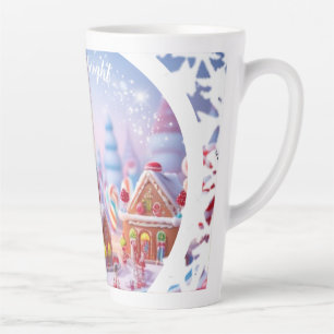 Caneca De Café Latte Candyland/Fantasy Town/Lace/Tall Latte Mug