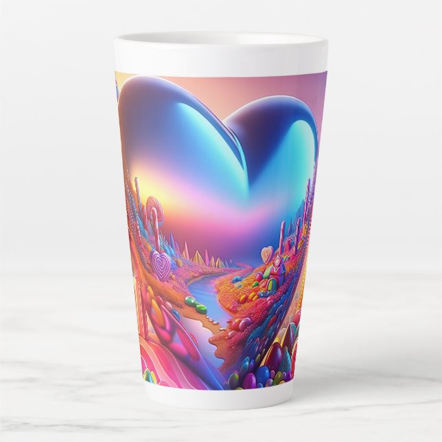 Caneca De Café Latte Candyland Pinball Heart Mug (Thumbnail Test) (Frente)