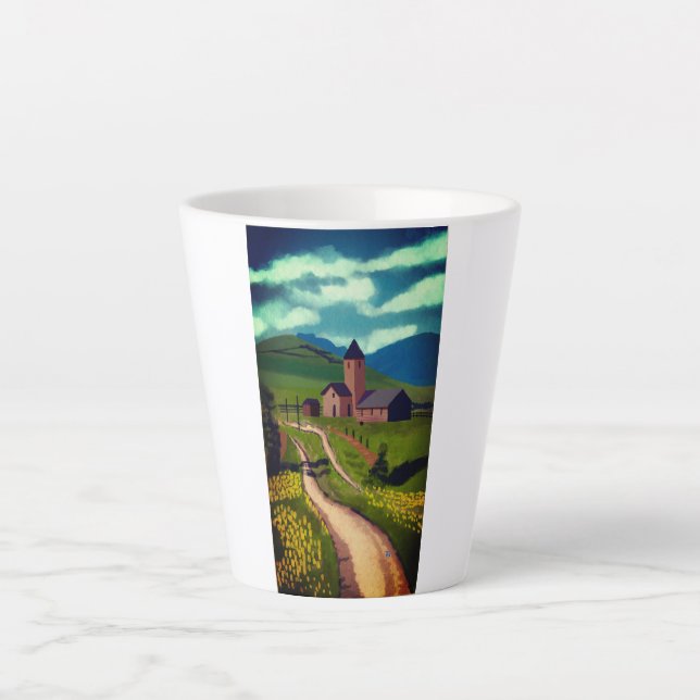 Caneca De Café Latte Caneca-2-paisagem (Frente)