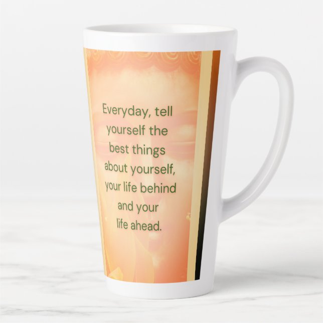 Caneca De Café Latte Caneca BuddhaToday V2 #5 Zen Latte (Direita)