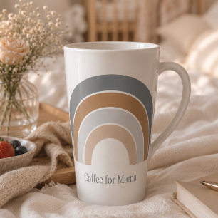 Caneca De Café Latte Caneca Café para Mamãe Arco-íris