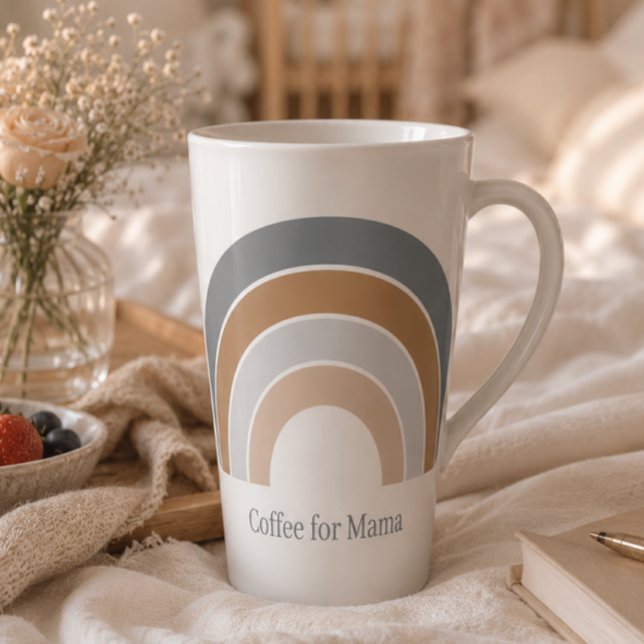 Caneca De Café Latte Caneca Café para Mamãe Arco-íris (Criador carregado)
