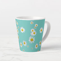 Caneca Daisy Flowers Cust. BC Turqoise Latte