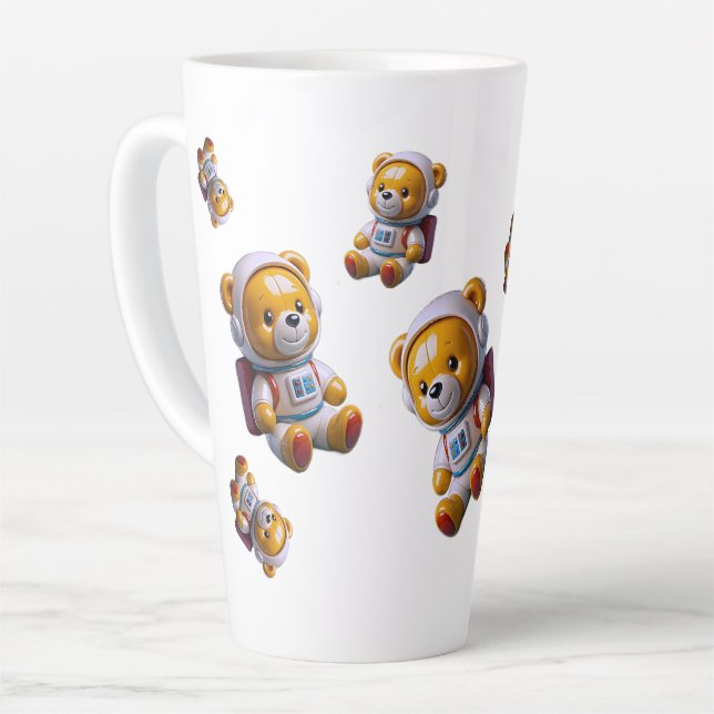 Caneca De Café Latte Caneca de Astronauta Teddy Latte (Ângulo esquerdo)