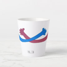 Caneca de Latte Abraço...Ish, sinta-se amado em ca