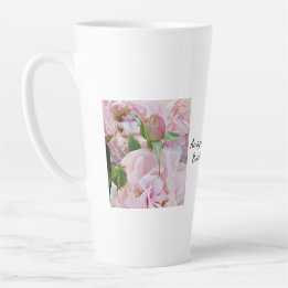 Caneca De Café Latte Caneca de Latte Amazing Grace Roses SVG