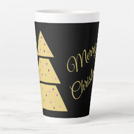 Caneca De Café Latte Caneca de Latte Árvore de Natal Dourada