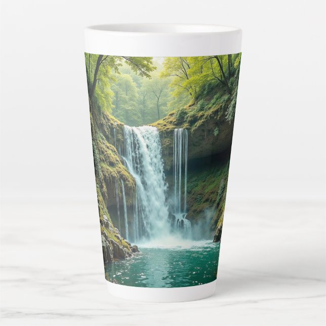 Caneca De Café Latte Caneca de Latte (Cachoeira) (Frente)