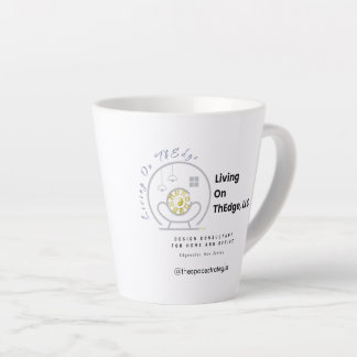 Caneca De Café Latte Caneca de Latte com Logo da Living On ThEdge, LLC