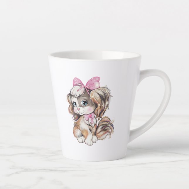 Caneca De Café Latte Caneca de Latte de Cachorrinho (Direita)