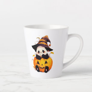 Caneca De Café Latte Caneca de Latte de Halloween de Panda Fofo   Panda