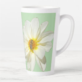 Caneca De Café Latte Caneca de Latte de Hortênsia Branca de Menta Suave