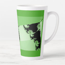 Caneca De Café Latte Caneca de latte de limão do Jardim Fractal