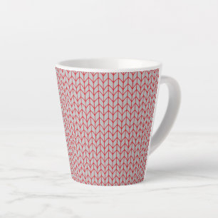 Caneca De Café Latte Caneca de Latte de Malha Cinza Vermelha
