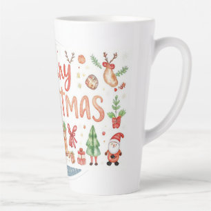 Caneca De Café Latte Caneca de latte de Natal feliz