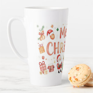 Caneca De Café Latte Caneca de latte de Natal feliz