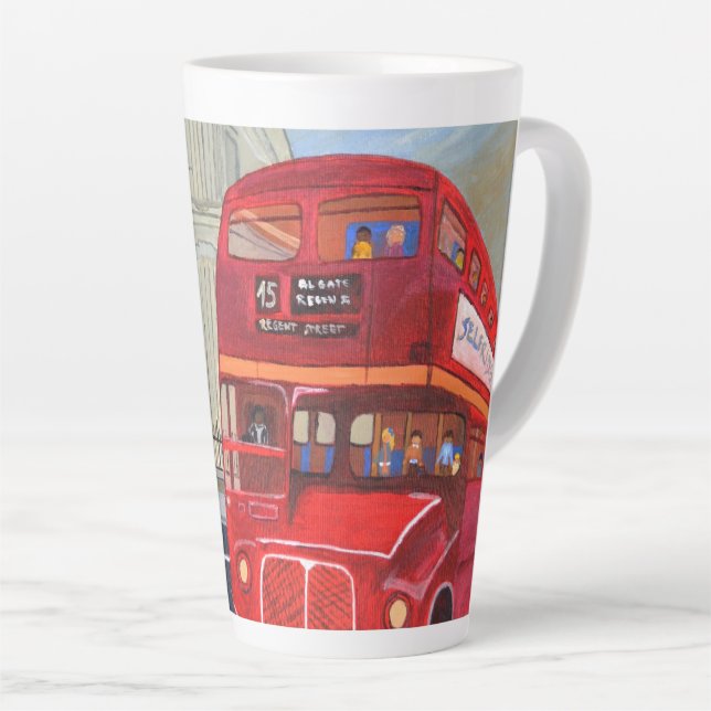 Caneca De Café Latte caneca de latte de ônibus de Londres  (Ângulo direito)