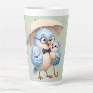 Caneca De Café Latte Caneca de Latte de Pássaro Fofo Para o Papai