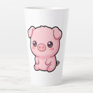 Caneca De Café Latte Caneca de Latte de Porquinho Fofinho