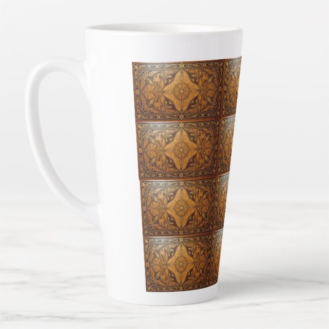 Caneca De Café Latte Caneca de Latte Diamante Rústico (Esquerda)