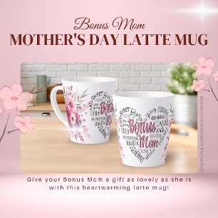 Caneca De Café Latte Caneca de Latte do Dia das Mães para Mãe Bonus