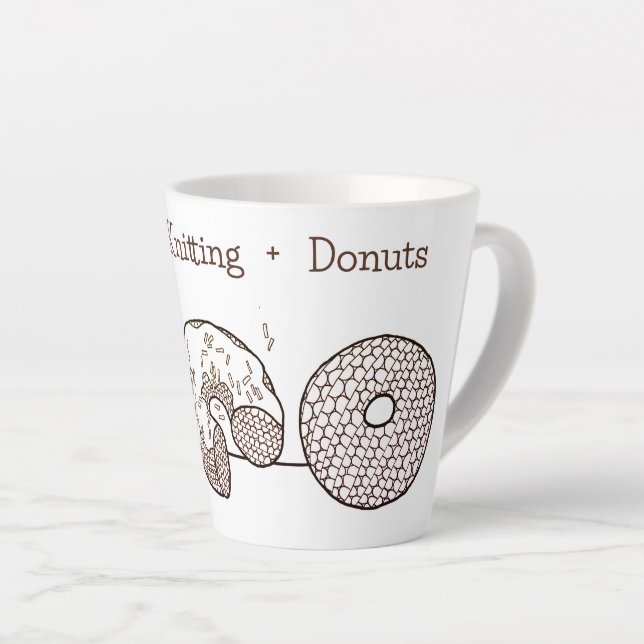 Caneca De Café Latte Caneca de Latte DONUTS DE TRICÔ (Ângulo direito)