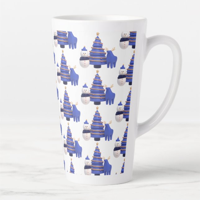 Caneca De Café Latte caneca de latte em estilo natalino  (Direita)