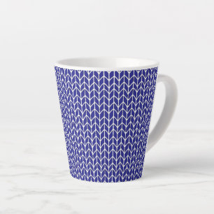 CANECA DE CAFÉ LATTE CANECA DE LATTE EM MALHA AZUL REAL