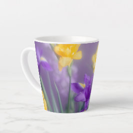 Caneca De Café Latte Caneca de latte floral de primavera