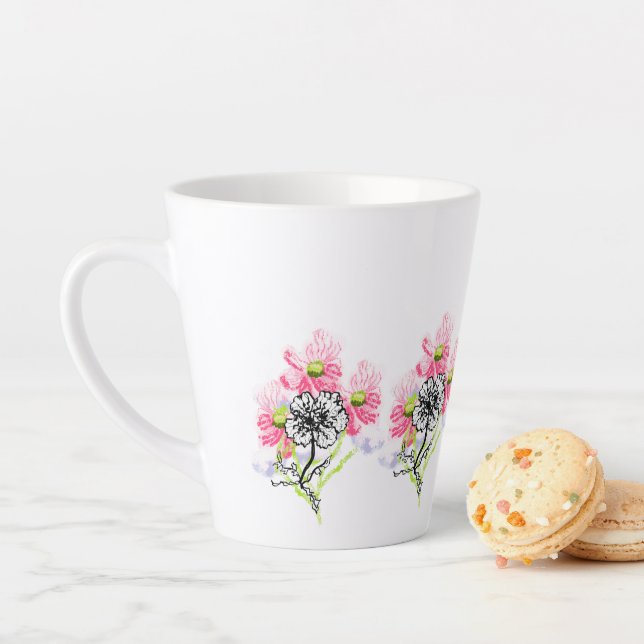 Caneca De Café Latte Caneca de Latte : Flores Selvagens  (In Situ)