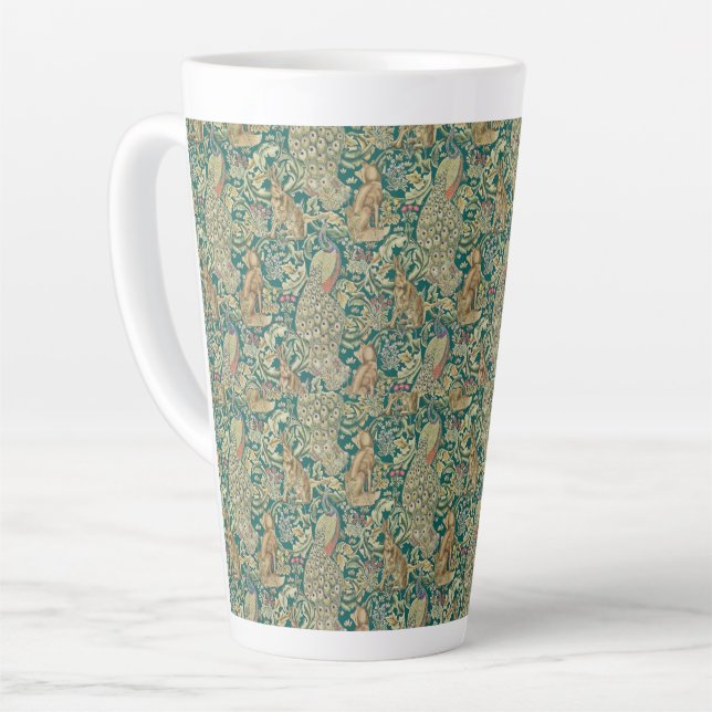 Caneca De Café Latte Caneca de Latte Floresta de William Morris (Ângulo esquerdo)