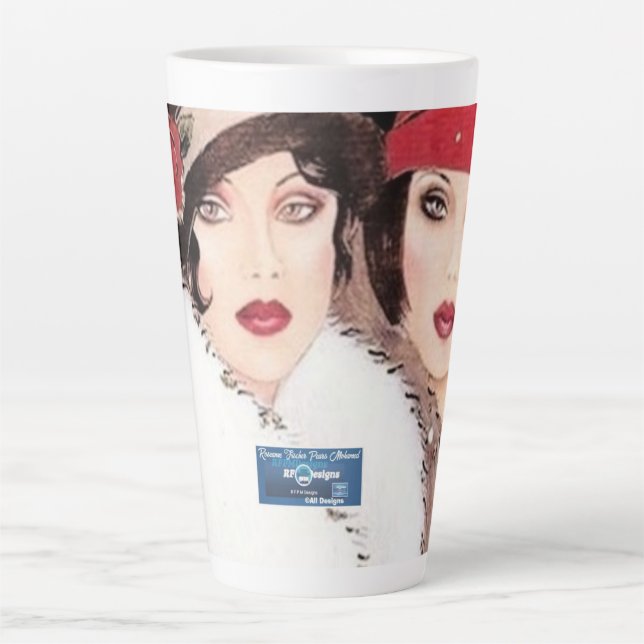 Caneca De Café Latte Caneca de Latte Lg (Winter Red 2) RFPMDesigns 2024 (Frente)