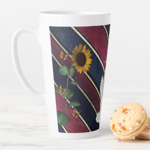 Caneca De Café Latte Caneca de Latte Listra de Girassol Anjo