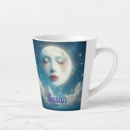 Caneca De Café Latte Caneca de latte lua linda