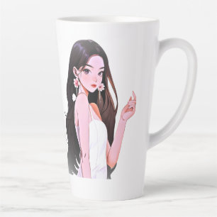 Caneca De Café Latte Caneca de Latte Menina do Anime Caneca de Cerâmi