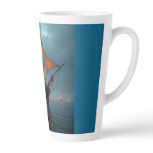 Caneca de Latte (Navio Majestoso no Mar)
