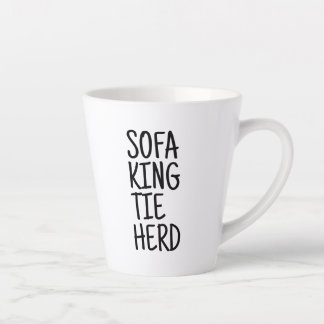 Caneca De Café Latte Caneca de latte padrão - Sofa King Tie Herd