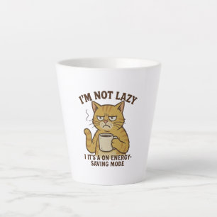 Caneca De Café Latte Caneca de Latte para Gato em Modo de Economia de E