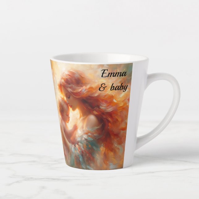 Caneca De Café Latte Caneca de latte para mãe  (Direita)