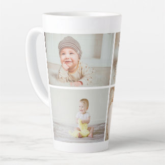 Caneca De Café Latte Caneca de Latte Personalizada com Colagem de Quatr