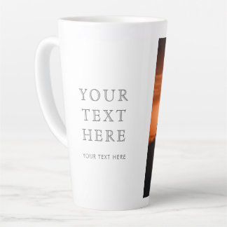 Caneca De Café Latte Caneca de Latte Personalizada com Texto e Foto