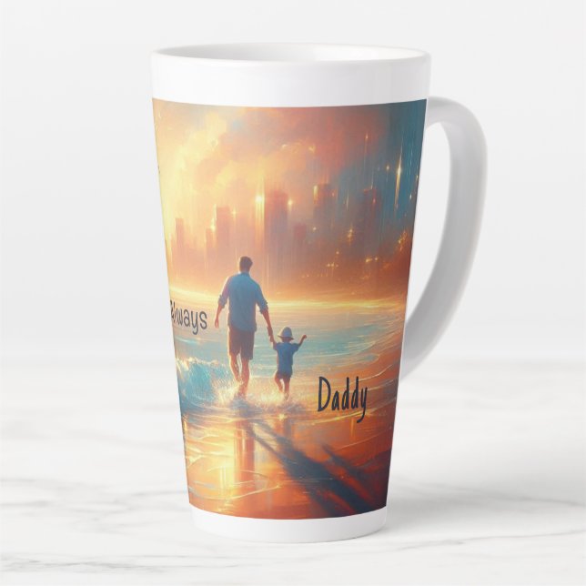 Caneca De Café Latte Caneca de Latte Personalizada para o Papai - Sempr (Ângulo direito)