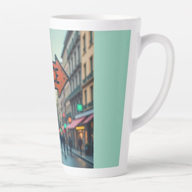 Caneca De Café Latte Caneca de Latte (Símbolo da Paz) (Direita)