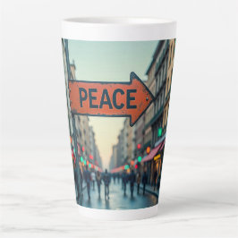 Caneca De Café Latte Caneca de Latte (Símbolo da Paz)