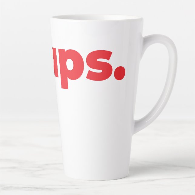Caneca De Café Latte Caneca de Latte Steups - Vermelho (Direita)