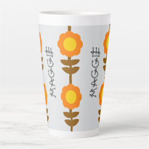 Caneca De Café Latte Caneca de Latte Sunny Bloom
