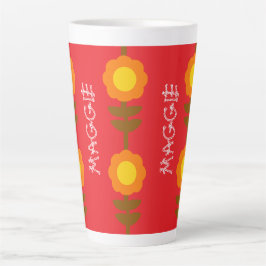Caneca De Café Latte Caneca de Latte Sunny Bloom