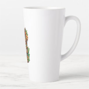 Caneca De Café Latte Caneca de Latte Tiki Coroa de Palma Dourada