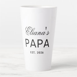 Caneca De Café Latte Caneca de Presente Personalizada Papa Latte Texto